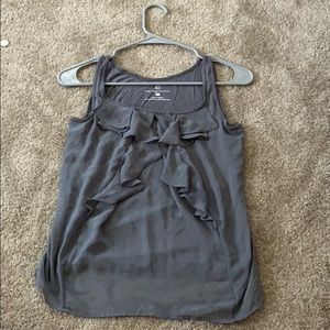 Chiffon ruffled tank top